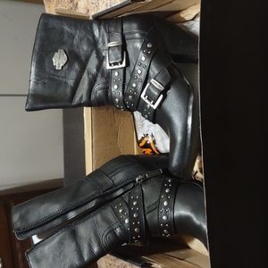 Harley Davidson Obsession boots, black, size 6 1/2